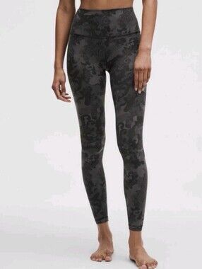 Lululemon Hidden Heritage Lace Black Multi Camo Leggings NWT NEW 4
